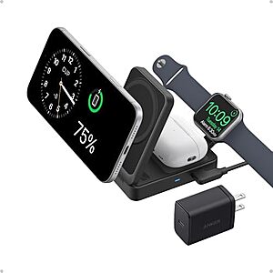 [Prime] $59* | Anker MagGo Foldable 3-in-1 Qi2 & MFW 15W Wireless Charging Station at Amazon