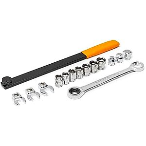 [Prime] $33.38* | 15-Pc GEARWRENCH Ratcheting Serpentine Belt Tool Set at Amazon