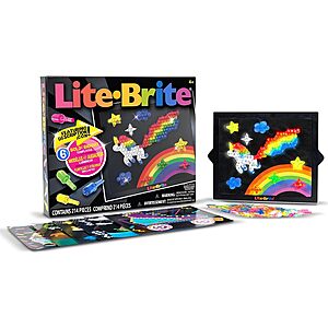 [Prime] Lite Brite Classic Retro Light Peg Game w/ 206 Pegs & 6 Templates $8.79 + Free Shipping