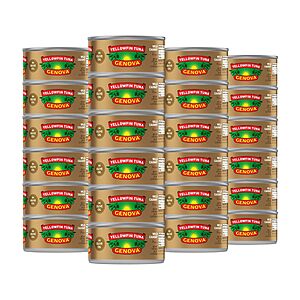 Genova Premium Yellowfin Tuna in Olive Oil, 3 Ounce Cans (Pack of 24), Wild Caught Canned Tuna, Solid Light~$18.85 After Coupon & S&S @ Amazon