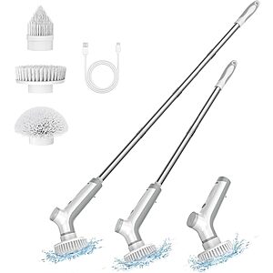 VEWIOR Cordless Electric Spin Scrubber w/ 3 Adjustable Angles & 3 Brush Heads $17.99 + Free Shipping w/ Prime or on $35+