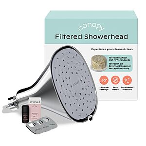 Canopy Filtered Shower Head w/ Filter for Hard Water (Various Colors) $100 + Free Shipping
