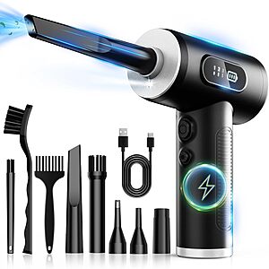[Prime] FRESMOL 3-Gear Adjustable  Rechargeable Compressed Air Duster (Black) $24.34 + Free Shipping