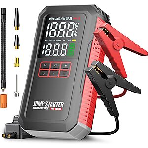 [Prime] 5000A UZNY Car Battery Jump Starter w/ 160PSI Air Compressor $19.99 + Free Shipping
