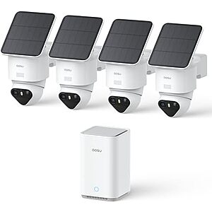 [Prime] $499.99* | aosu T2 Ultra 4K Security Cameras Wireless Outdoor 4-Cam Kit w/ 360° Motion Tracking, Solar Power & 1TB Local Storage at Amazon