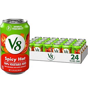 [SnS] $13.30 | 24-Pack 11.5-Oz V8 100% Vegetable Juice (Spicy Hot) at Amazon