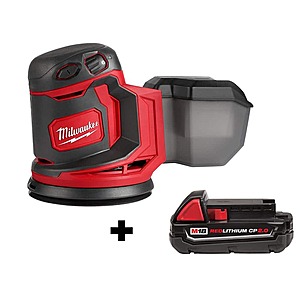 Milwaukee M18 18V Lithium-Ion Cordless 5 in. Random Orbit Sander with 2.0 Ah Compact Battery $147