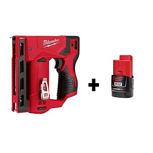Milwaukee M12 12-Volt Lithium-Ion Cordless 3/8 in. Crown Stapler with M12 2.0Ah Battery $121