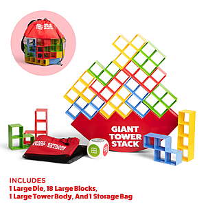 Giant Tower Stack by Relatable, Outdoor Balance Game with Carrying Case for Families $34.86