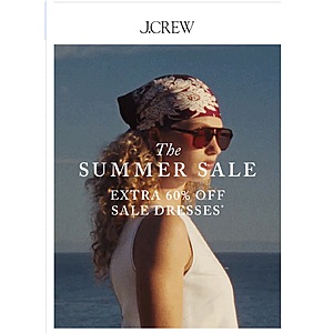 J Crew Extra 60% Off Sale Dresses with code SUMMER
