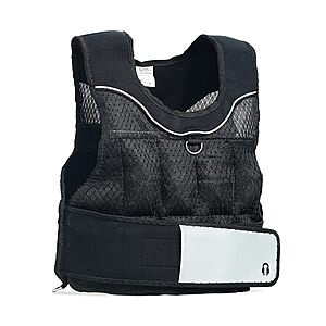 CAP Barbell (HHWV-CB020C) Adjustable Weighted Vest, 20-Pound,20 Pound, Black  $15 @ Amazon