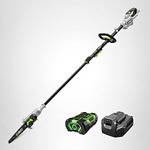 Prime Members: EGO Power+ Pole Saw for Tree Trimming, Cordless Electric Pole Saw with Telescopic LED Cut Line Indicator, Includes 56V 2.5Ah Battery and Charger - PS1001 $284.04