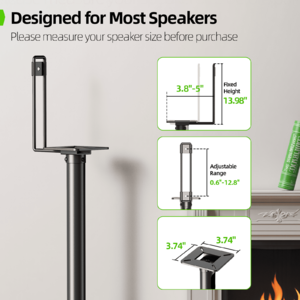 USX MOUNT Speaker Stand Height Adjustable for Satellite & Bookshelf Speaker (pair) - 11LBS Capacity - $34.15 (ymmv)