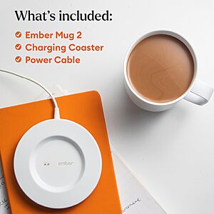 Ember Temperature Control Smart Mug 2, 14 Oz, App-Controlled Heated Coffee Mug with 80 Min Battery Life and Improved Design
