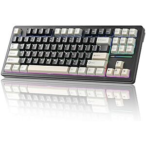 $31.39* | YUNZII YZ87 75% TKL Wireless Mechanical Keyboard w/ Gasket Mount (Linear Milk Switch) at Amazon