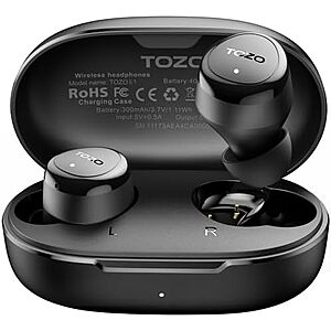 $9.96* | TOZO Wireless Earbuds w/ Built-in Mic at Amazon