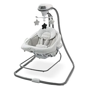 $139.99 - Graco DuetConnect LX Portable Baby Swing and Bouncer, Multi-Direction Baby Bouncer Seat, Multiple Swing Speeds, Great Gift for New Parents, Redmond