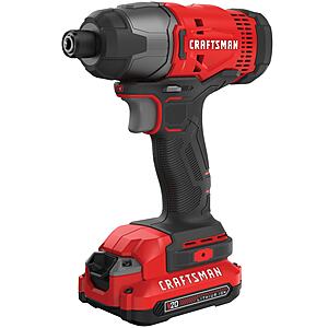 Select Stores: CRAFTSMAN V20 20-volt max 1/4-in Cordless Impact Driver (Battery Included and Charger Included ) $39 at Lowe's