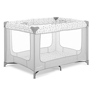 Dream On Me Zodiak Baby Playard, Breathable Mesh Sides, Soft Comfortable Mattress, Quick & Easy to Fold with Travel Carry Bag, Compact Space Saving Design - Cool Grey $25.75