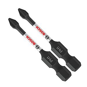 BOSCH ITPH12B 10-Pack 2 In. Phillips #1 Impact Tough Screwdriving Power Bits $6.24 + Free S&H w/ Prime or $35+