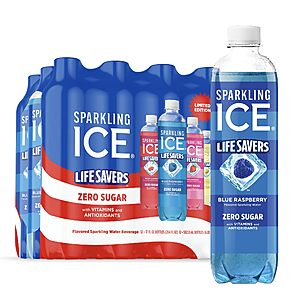 [S&S]Sparkling Ice LIFE SAVERS Variety Pack, Zero Sugar Sparkling Water 17oz (12 Pack) $11.40 + Free S&H w/ Prime or $35+