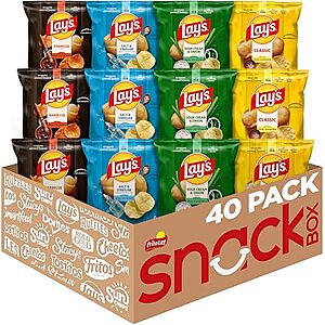 [SnS] $14.89* | 40-Count 1-Oz Lay's Potato Chips (4 Flavor Variety Pack) at Amazon