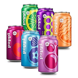 [SnS] $15.29* | 12-Pack 12oz Poppi Prebiotic Soda Crowd Pleasers Variety Pack at Amazon