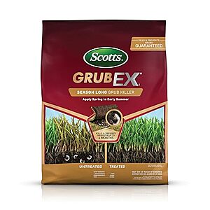 $18.97* | 14.35-Lb Scotts GrubEx1 Season Long Grub Killer (5,000 sq. ft.) at Amazon