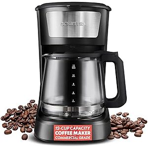 $18.99* | Gourmia 12 Cup One-Touch Switch Coffee Maker with Auto Keep Warm at Amazon