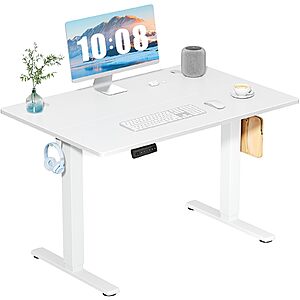 40" DUMOS Electric Standing Desk w/ Memory Presets (White) $65.96 + Free Shipping at Amazon $62.66