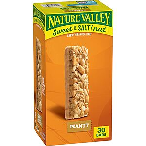 Nature Valley Sweet and Salty Granola Bars, Peanut, 30 Bars, 36 OZ $8.2