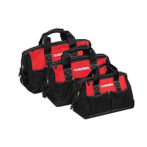 YMMV - Select Home Depot Stores: HUSKY 18 in., 15 in. and 12 in. Tool Bag Combo. In-Store Clearance $29.88