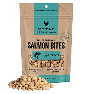 [S&S]5 oz Vital Essentials Freeze Dried Dog Treats(Flavor: Salmon) $6.88 + Free S&H w/ Prime or $35