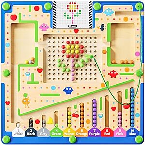 [Prime] $9.99* | Montessori Number & Shape Puzzle Busy Board for Fine Motor Skills at Amazon
