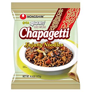 [SnS, AC] $8.20* | 2 × 4-Pk 4.5-Oz Nongshim Chapagetti Jjajang Ramen Noodles ($4.10 each) at Amazon