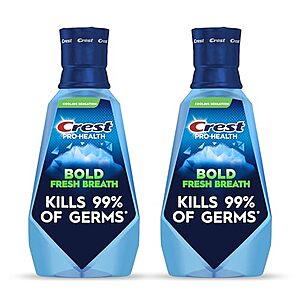 [SnS, AC] $8.71 | 2-Pack 33.8-Oz Crest Mouthwash Pro-Health Bold Fresh Breath at Amazon