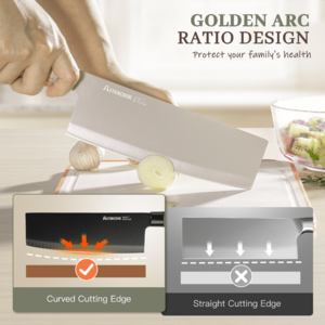 Astercook Knife Set, 6-Piece Kitchen Knives Set with Block & Non-Stick Healthy Coating, Stainless Steel Chef Knives with Anti-Slip Ergonomic Handle $17.99