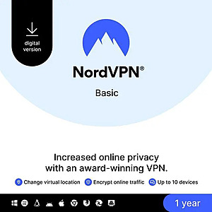 1-Year / 2-Years NordVPN Basic Premium VPN Service  (10 Devices/Digital Download) starting at: $22.99