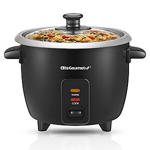Elite Gourmet ERC003BX Electric Rice Cooker 6 Cups Cooked (3 Cups Uncooked) $17.99 + Free S&H w/ Prime or $35+