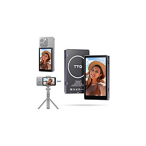 Vlog Selfie Monitor Screen, Magnetic Phone Vlog Selfie Monitor Screen 4K 30fps Bluetooth Remote - Iphone and Android - $19.99