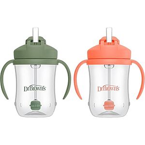 $4.69* | 2-Pk 9-Oz Dr. Brown's Milestones Baby's First Cup w/ Weighted Straw at Amazon