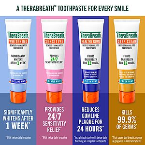 TheraBreath Deep Clean Toothpaste 2-pack 57% off $6.02