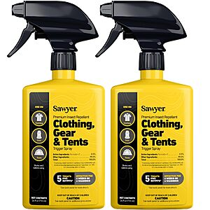 Sawyer Products SP6572 Twin Pack Premium Permethrin Clothing Insect Repellent Trigger Spray, 24 oz, Yellow. Subscribe & Save Price $27.37