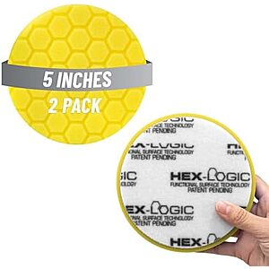 [SnS] $11.45 | Chemical Guys Hex-Logic 5.5" Quantum Buffing Pad, Yellow 2 Pack at Amazon