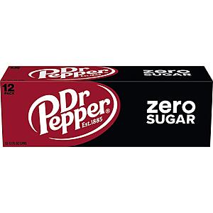 DR PEPPER ZERO SUGAR - 12 OZ, 12 PK for$5.03