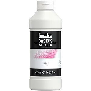 $5 | 16-Oz Liquitex BASICS Gesso Surface Prep Medium (White) at Amazon