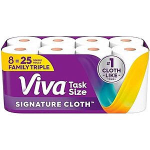 [SnS, AC] $15.92 | 8-Pack 141-Sheets Viva Signature Cloth Paper Towels at Amazon