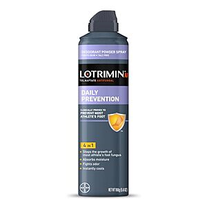[SnS, AC] $6.36* | 5.6-Oz Lotrimin AF Athlete's Foot Daily Prevention Deodorant Powder Spray at Amazon