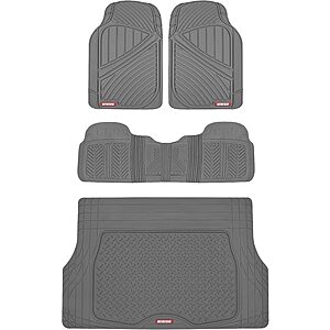 Motor Trend FlexTough Performance All Weather Rubber Car Floor Mats with Cargo Liner – Full Set Front & Rear Odorless Floor Mats for Cars Truck SUV, $14.12, Amazon