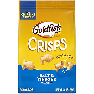 [SnS, AC] $4.44 | 3 × 4.8-Oz Goldfish Crisps Baked Chip Crackers (Salt & Vinegar) ($1.48 each) at Amazon